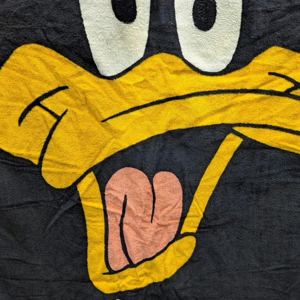 Vtg‎ 1992 Looney Tunes Daffy Duck Face Beach Towel 29.5x58.5 New w/ Tags